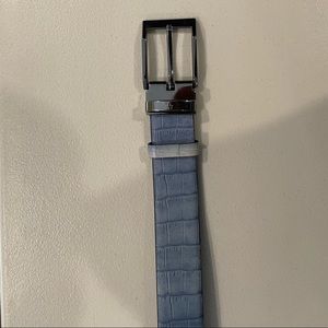 UTES luxury Handmade genuine leather blue ombre belt size 42/105